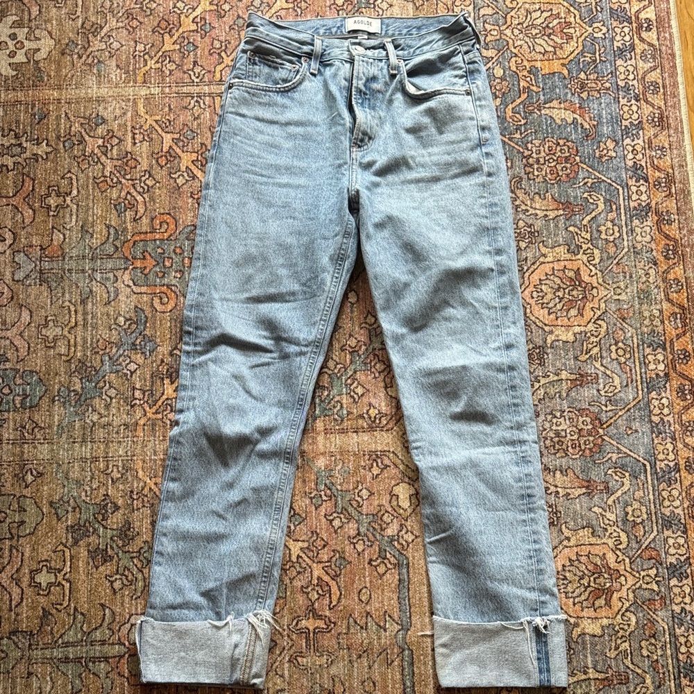 AGOLDE Cherie High Rise Straight Jeans in Merit